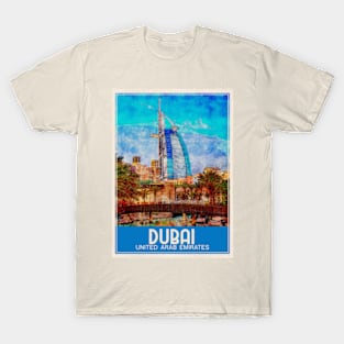 Travel Art Dubai United Arab Emirates T-Shirt